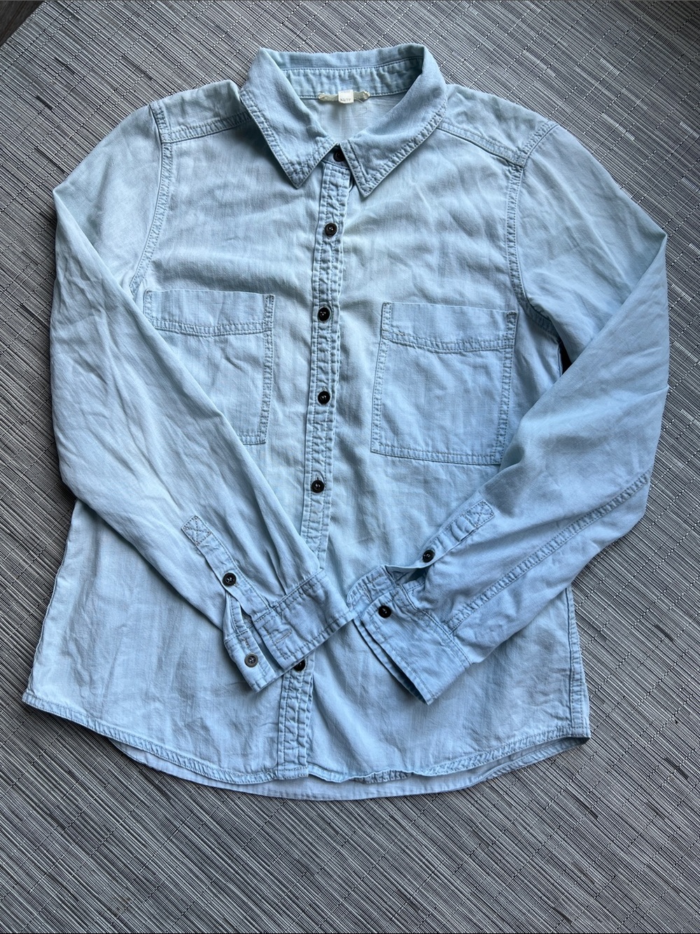 Eileen Fisher Light Blue Denim Button-Down Shirt